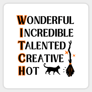 Wonderful W.I.T.C.H. Fun Wiccan Pagan Cheeky Witch® Sticker